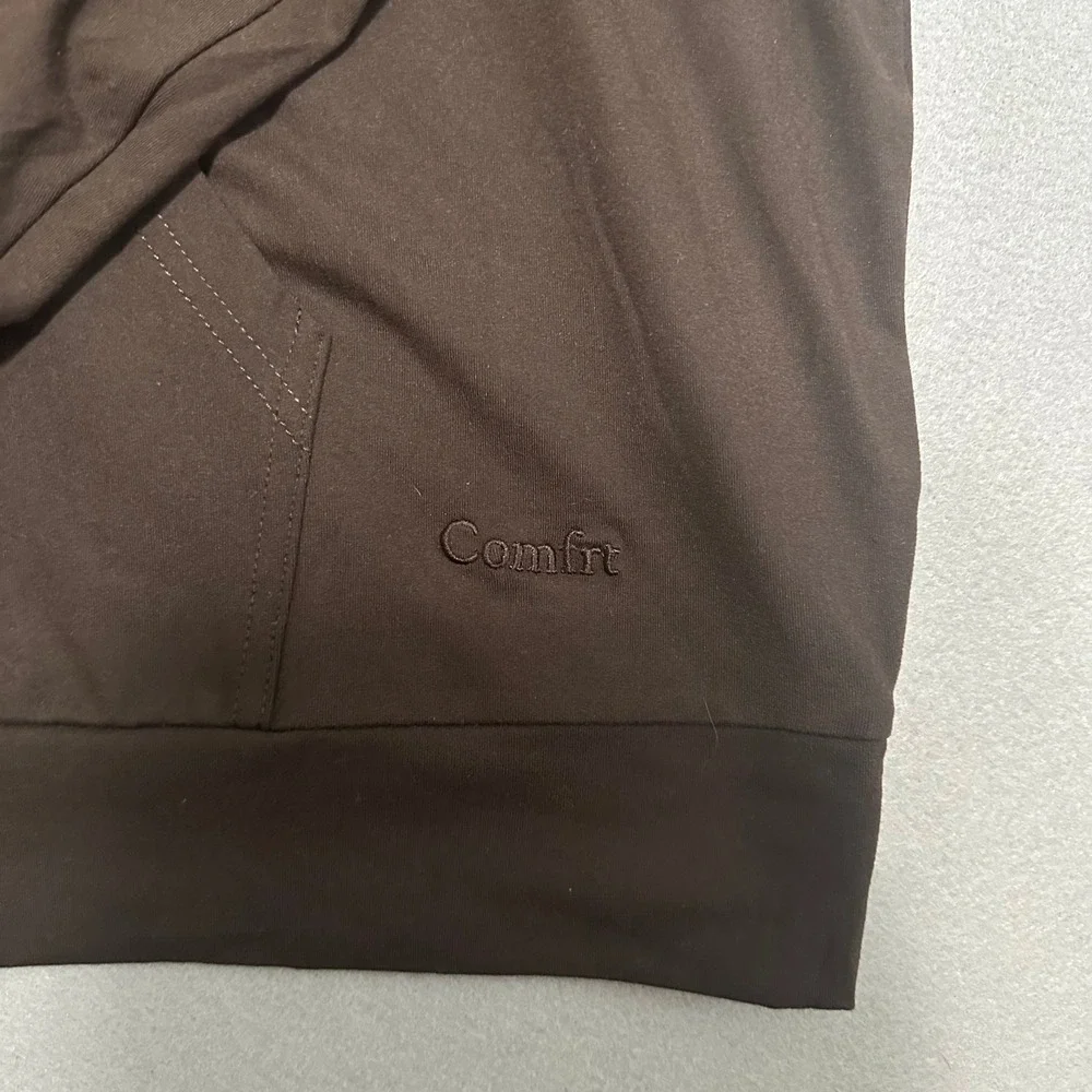 Comfrt Brown Oversized Lightweight Hoodie Sweatshirt XL Mens Womens - Picture 2 of 6
